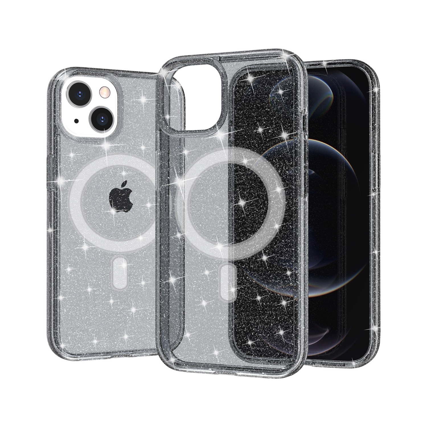 Für Apple iPhone 15/6.1" MagSafe kompatibler Glitzer Bling TPU Gummi Hülle Cover - Bild 16 von 16