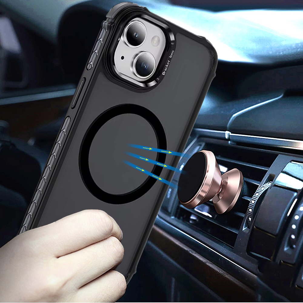 Für Apple iPhone 15 Metall Kamera Ständer, Kompatibel MagSafe Farbe Edge Case Hülle - Bild 12 von 53