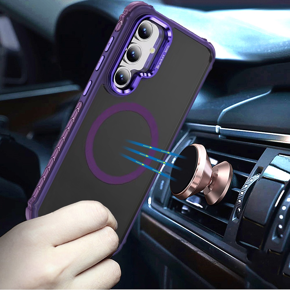 Für Apple iPhone 15 Metall Kamera Ständer, Kompatibel MagSafe Farbe Edge Case Hülle - Bild 37 von 53
