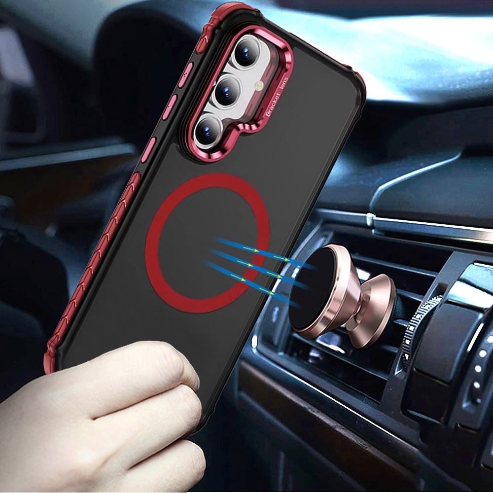 Für Apple iPhone 15 Metall Kamera Ständer, Kompatibel MagSafe Farbe Edge Case Hülle - Bild 48 von 53