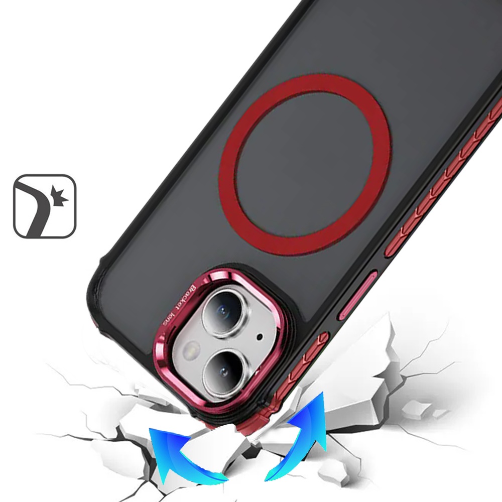 Für Apple iPhone 15 Metall Kamera Ständer, Kompatibel MagSafe Farbe Edge Case Hülle - Bild 44 von 53
