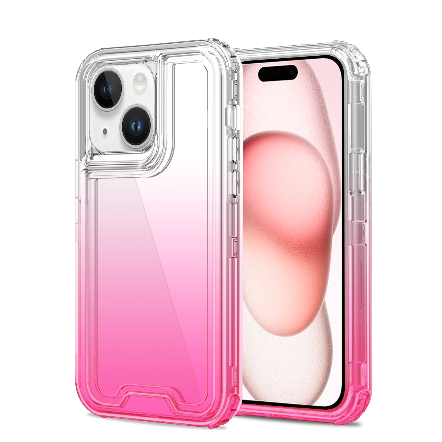 For Apple iPhone 15 Pro Max Hybrid 3in1 Two Color Tone Shockproof Case Cover - Picture 17 of 26