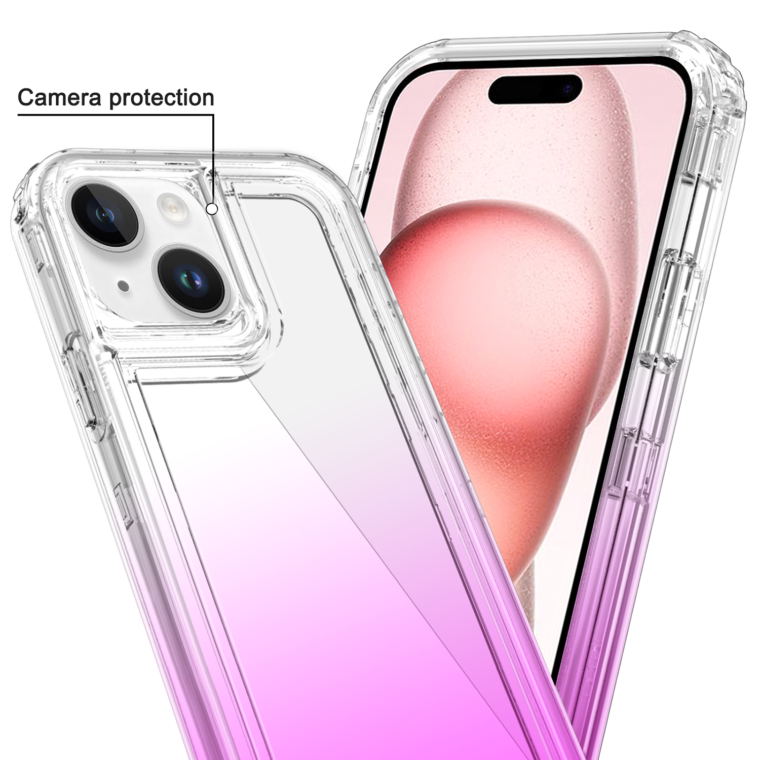 For Apple iPhone 15 Pro Max Hybrid 3in1 Two Color Tone Shockproof Case Cover - Picture 25 of 26