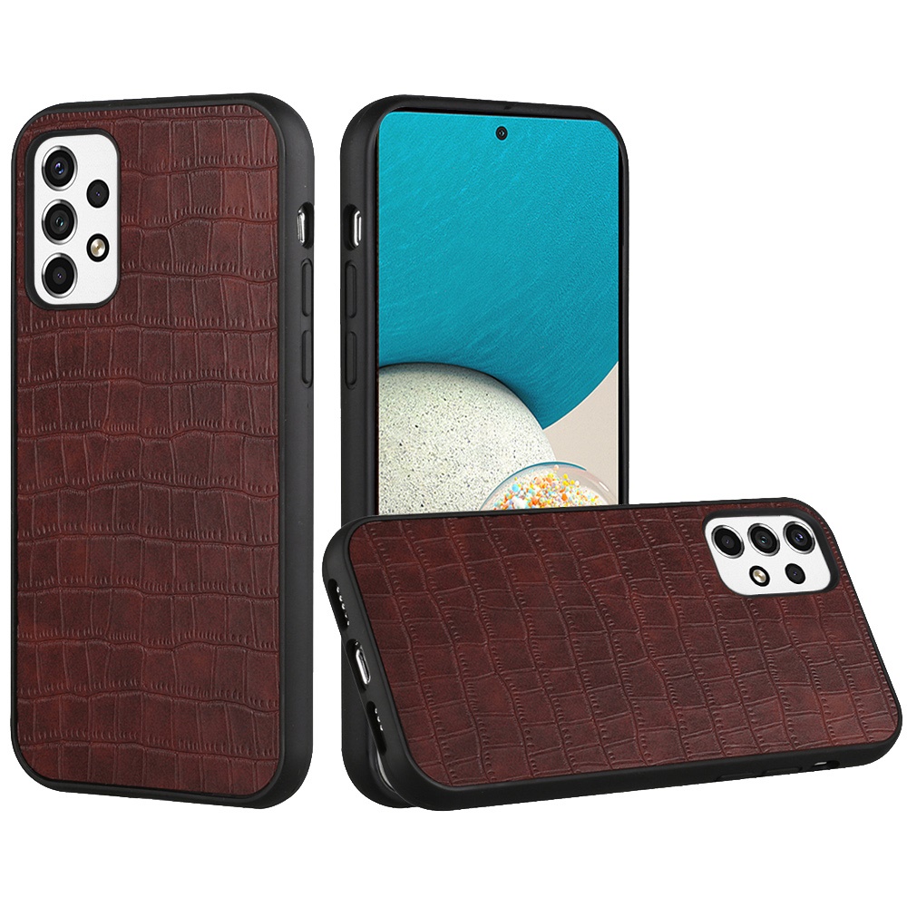 For Apple iPhone 15 Pro Max PU Leather Crocodile Design Hybrid Hard Case Cover - Picture 19 of 33