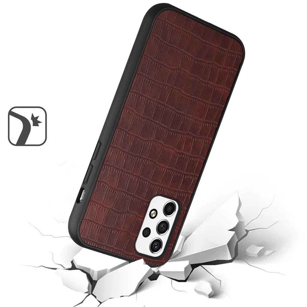 For Apple iPhone 15 Pro Max PU Leather Crocodile Design Hybrid Hard Case Cover - Picture 20 of 33