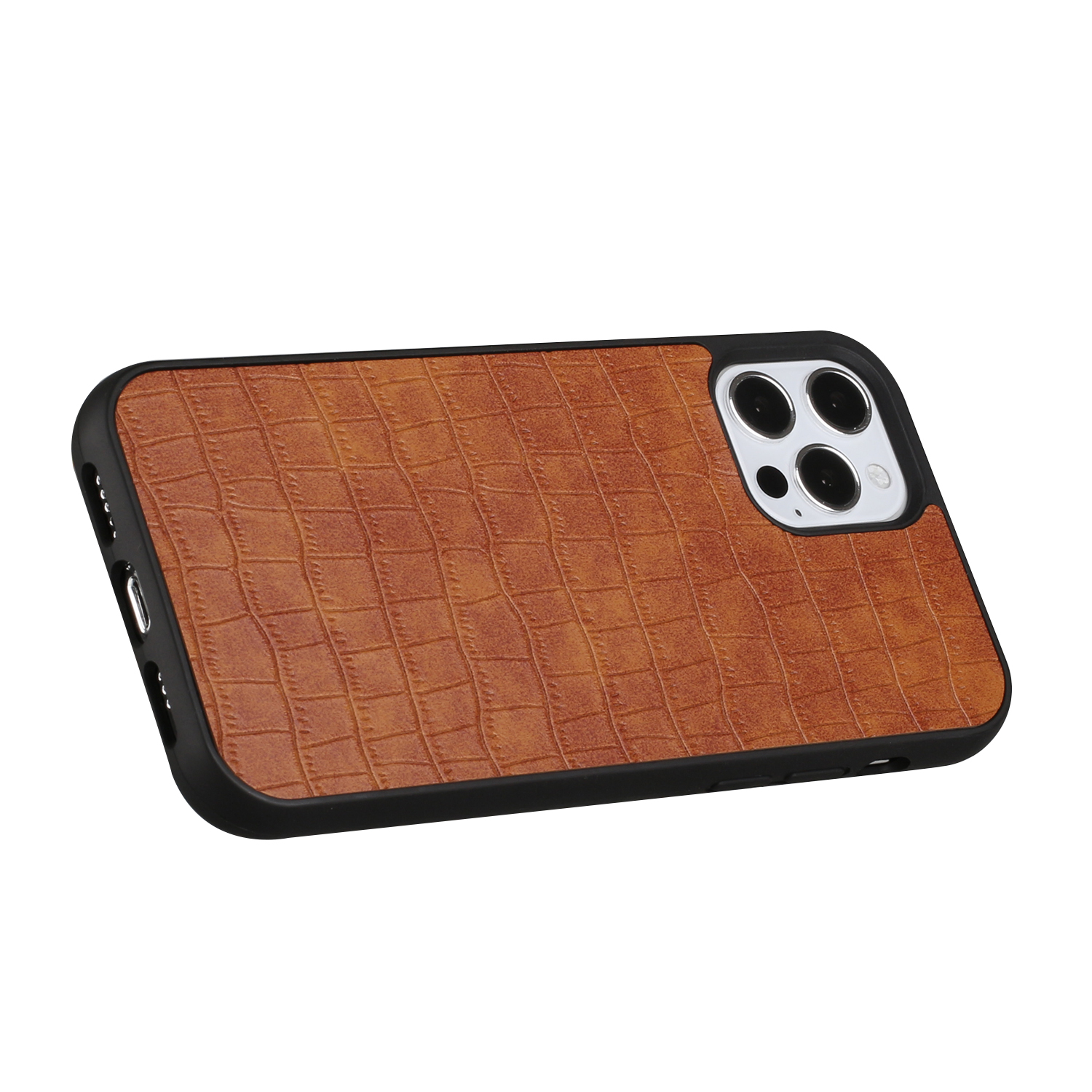 For Apple iPhone 15 Pro Max PU Leather Crocodile Design Hybrid Hard Case Cover - Picture 30 of 33