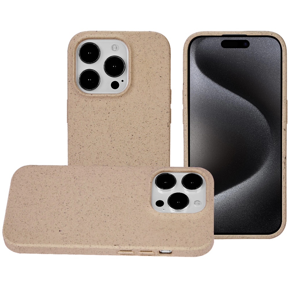 For iPhone 15 Pro Max PU Leather Magnetic Circle TPU Hard PC
