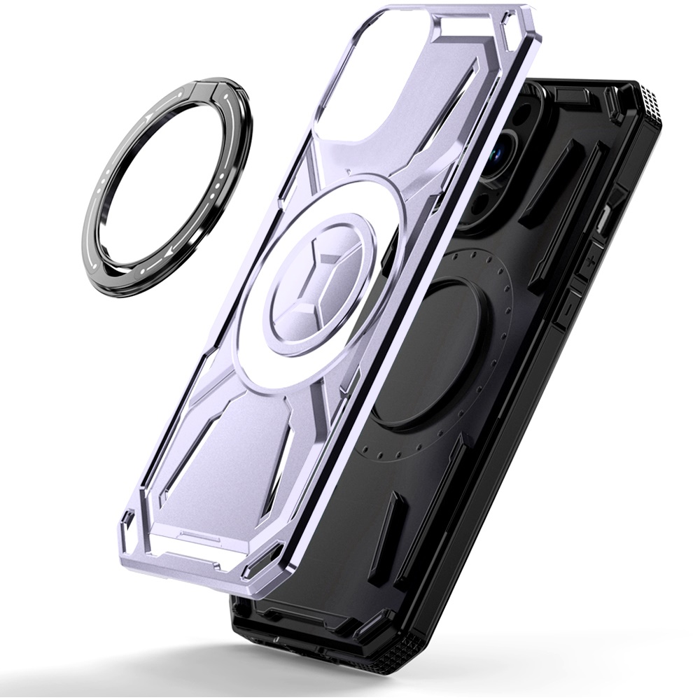 Für Apple iPhone 16 (6,1") Kompatibel mit MagSafe Ring Ständer Hybrid Case Hülle - Bild 61 von 70