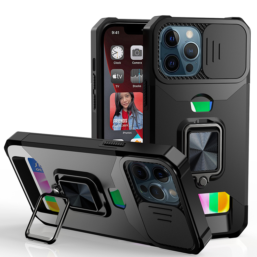 Para Apple iPhone 16e -E Edición Billetera Anillo Soporte, Cámara y Ranura para Tarjeta Estuche Cubierta - Imagen 10 de 42