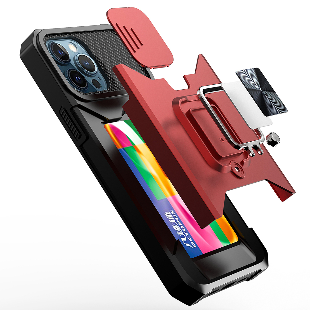 Para Apple iPhone 16e -E Edición Billetera Anillo Soporte, Cámara y Ranura para Tarjeta Estuche Cubierta - Imagen 26 de 42