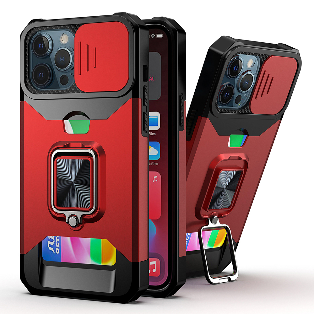Para Apple iPhone 16e -E Edición Billetera Anillo Soporte, Cámara y Ranura para Tarjeta Estuche Cubierta - Imagen 31 de 42