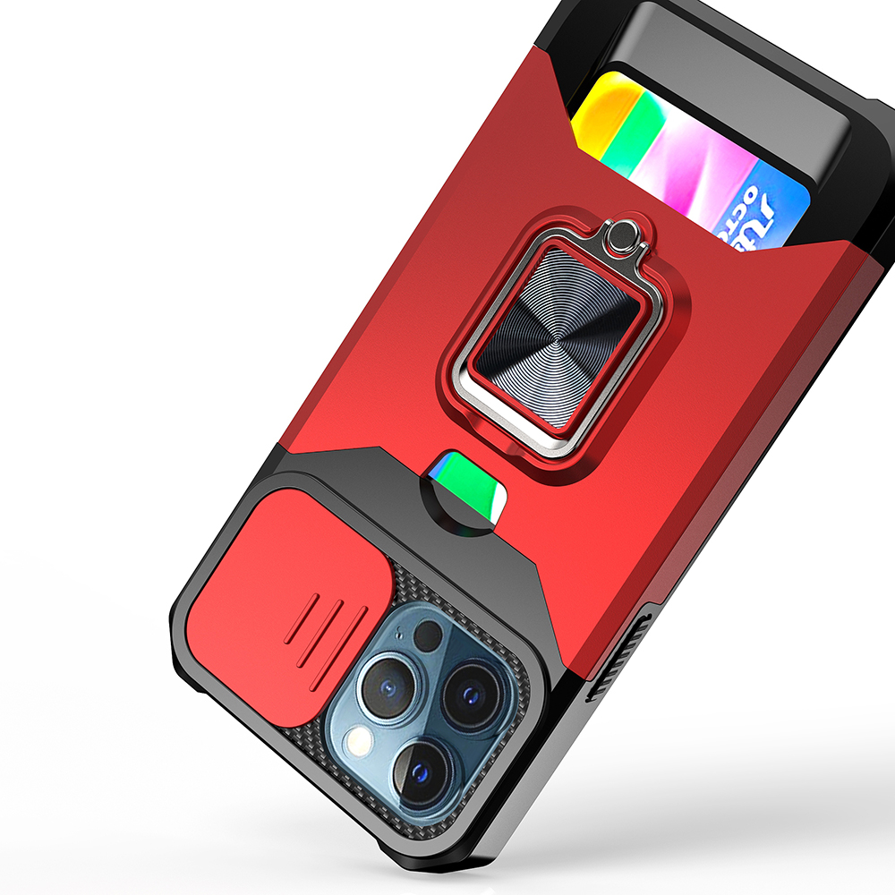 Para Apple iPhone 16e -E Edición Billetera Anillo Soporte, Cámara y Ranura para Tarjeta Estuche Cubierta - Imagen 27 de 42