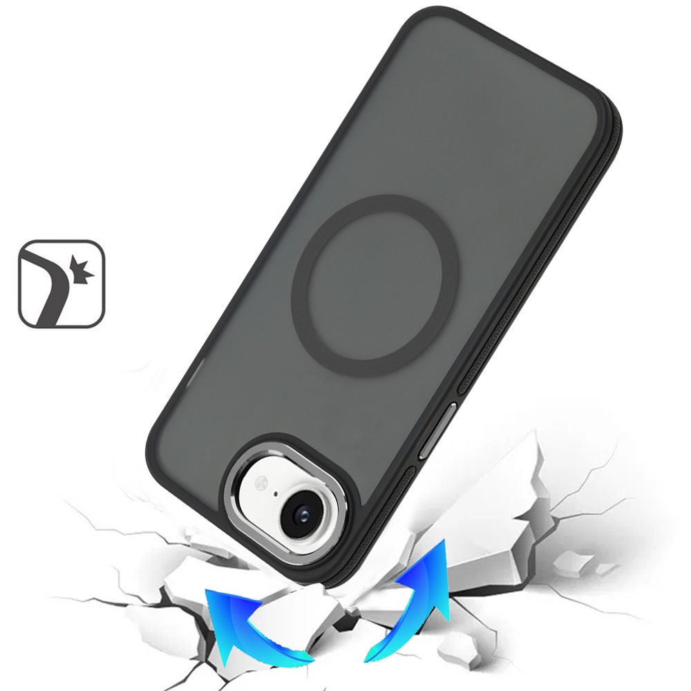 For Apple iPhone 16e Frosted Matte TPU Hybrid with MagSafe Compatible Case Cover - Picture 13 of 50
