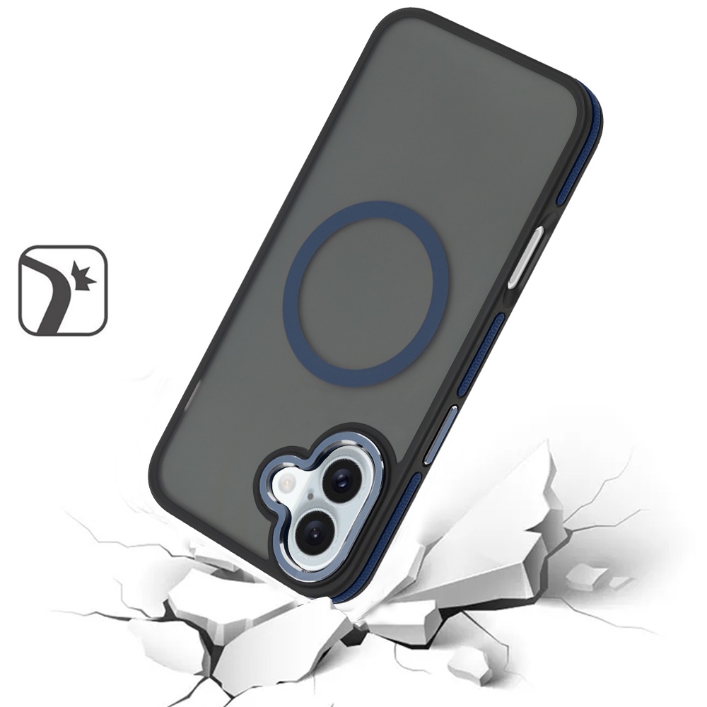 For Apple iPhone 16e Frosted Matte TPU Hybrid with MagSafe Compatible Case Cover - Picture 28 of 50