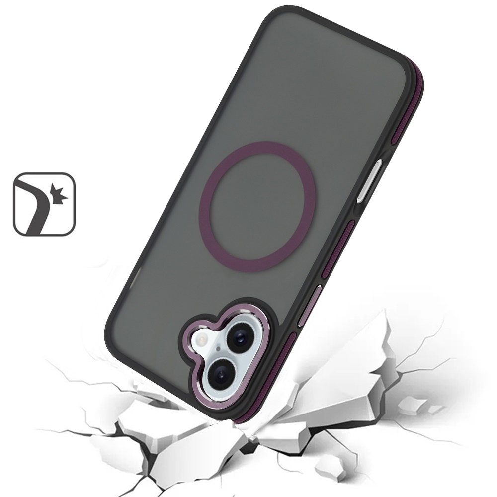 For Apple iPhone 16e Frosted Matte TPU Hybrid with MagSafe Compatible Case Cover - Picture 38 of 50