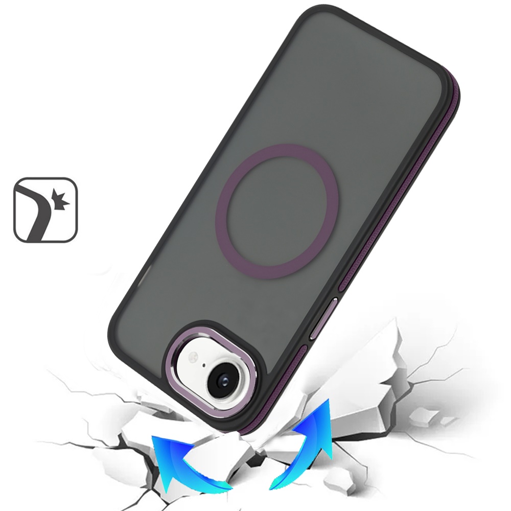 For Apple iPhone 16e Frosted Matte TPU Hybrid with MagSafe Compatible Case Cover - Picture 33 of 50