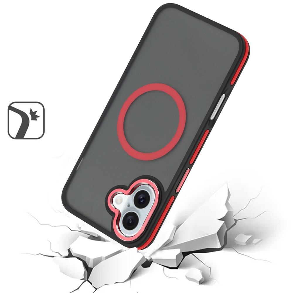 For Apple iPhone 16e Frosted Matte TPU Hybrid with MagSafe Compatible Case Cover - Picture 48 of 50