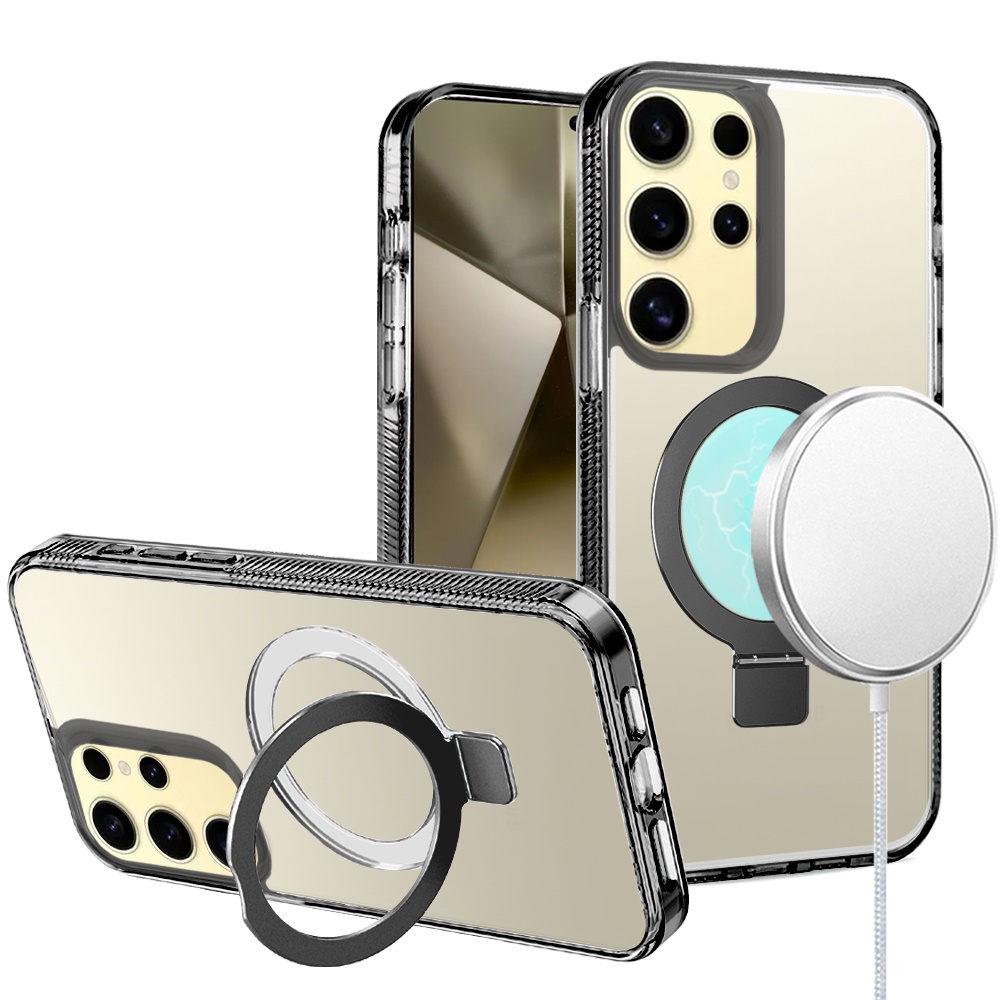 For Apple iPhone 16e Magnetic Ring Stand MagSafe Compatible Case Cover - Afbeelding 21 van 51