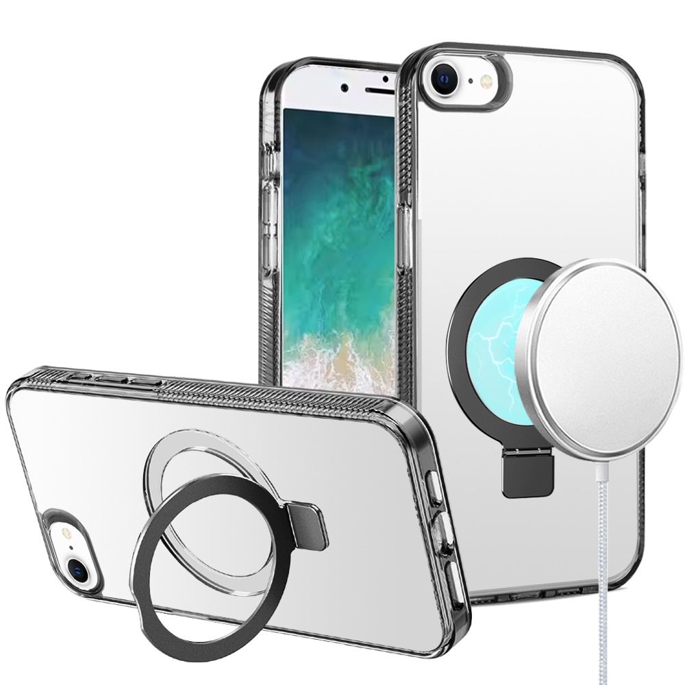 For Apple iPhone 16e Magnetic Ring Stand MagSafe Compatible Case Cover - Afbeelding 13 van 51