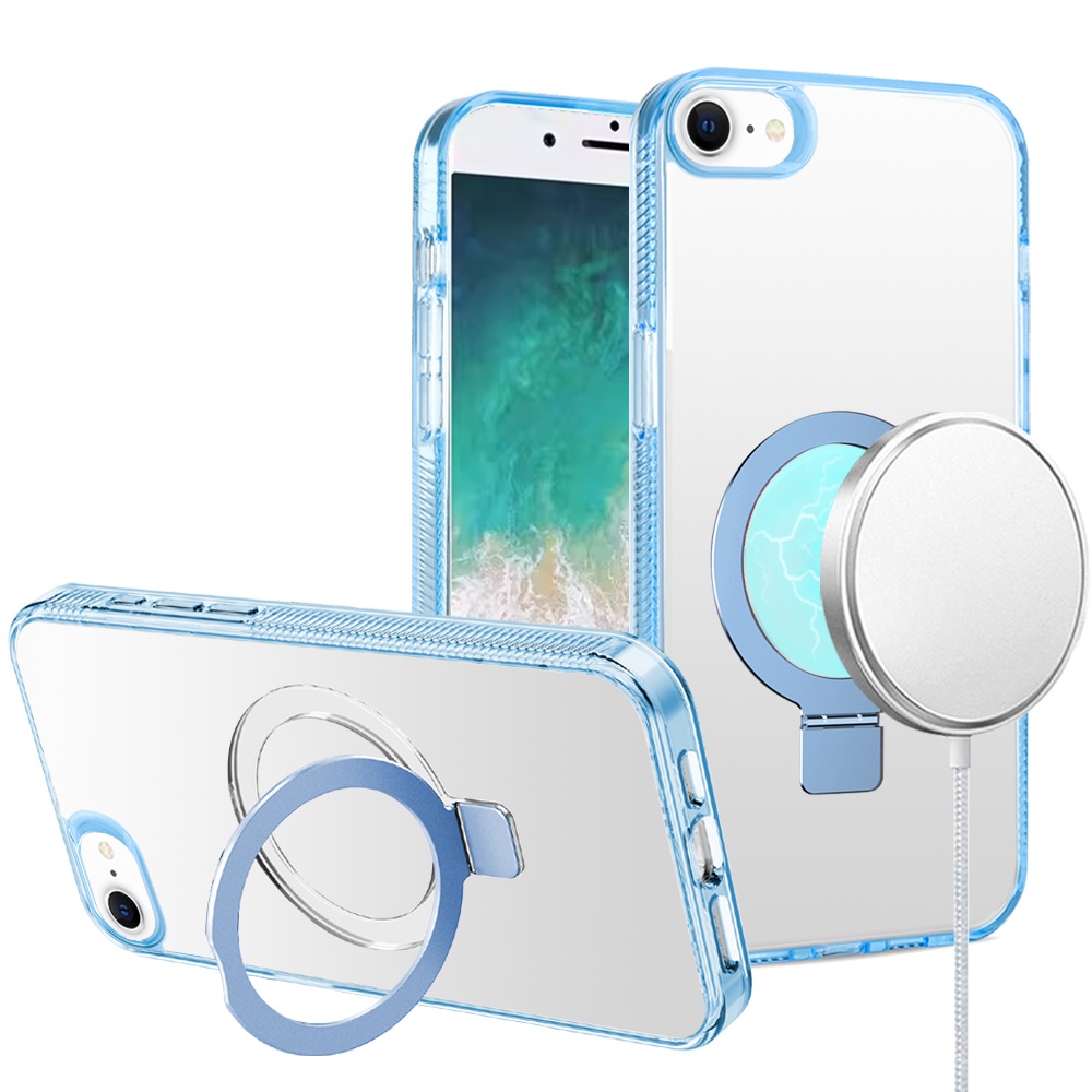 For Apple iPhone 16e Magnetic Ring Stand MagSafe Compatible Case Cover - Afbeelding 33 van 51