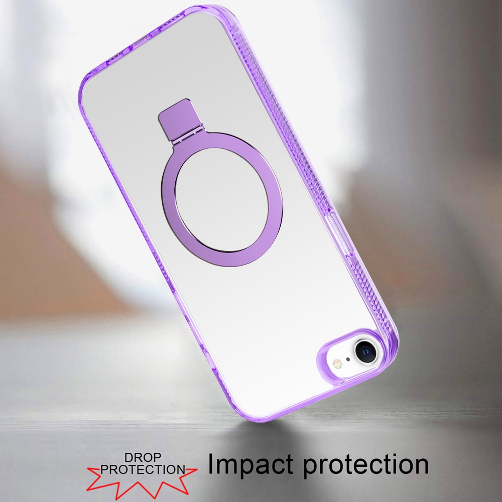 For Apple iPhone 16e Magnetic Ring Stand MagSafe Compatible Case Cover - Afbeelding 44 van 51