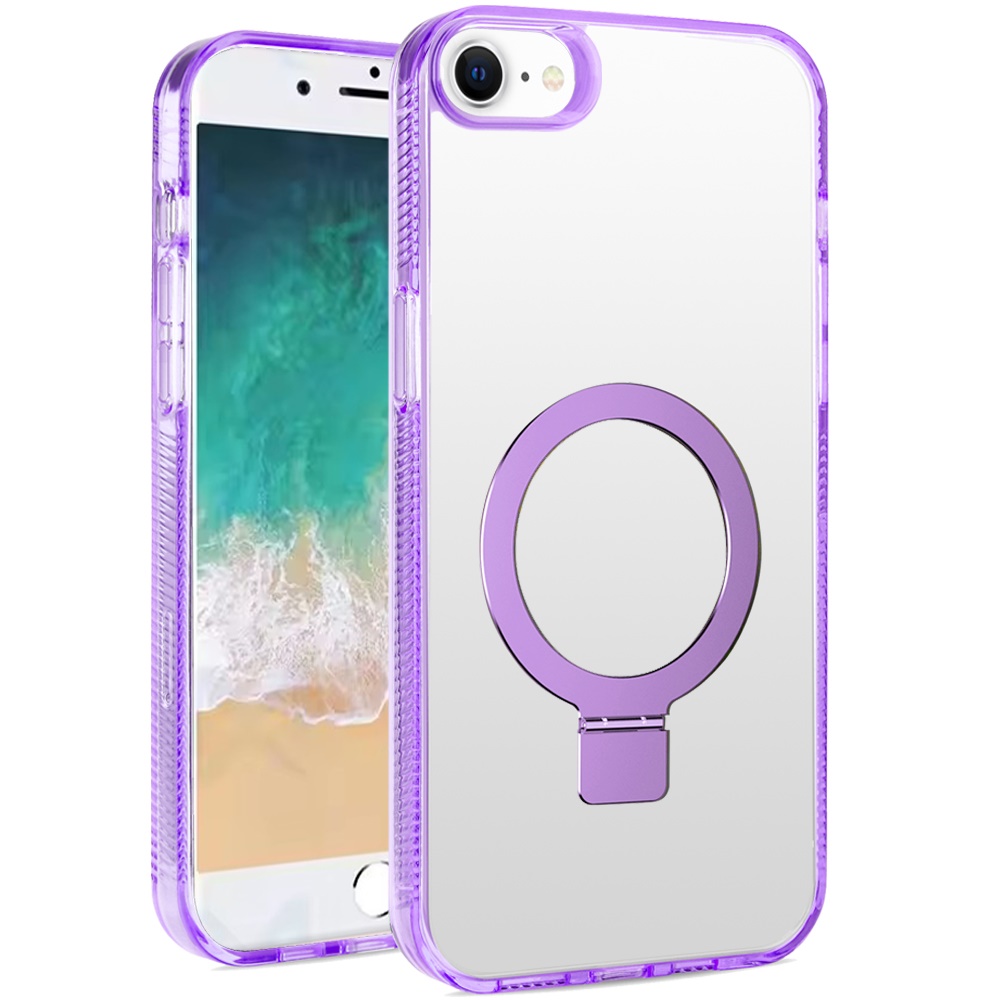 For Apple iPhone 16e Magnetic Ring Stand MagSafe Compatible Case Cover - Afbeelding 42 van 51