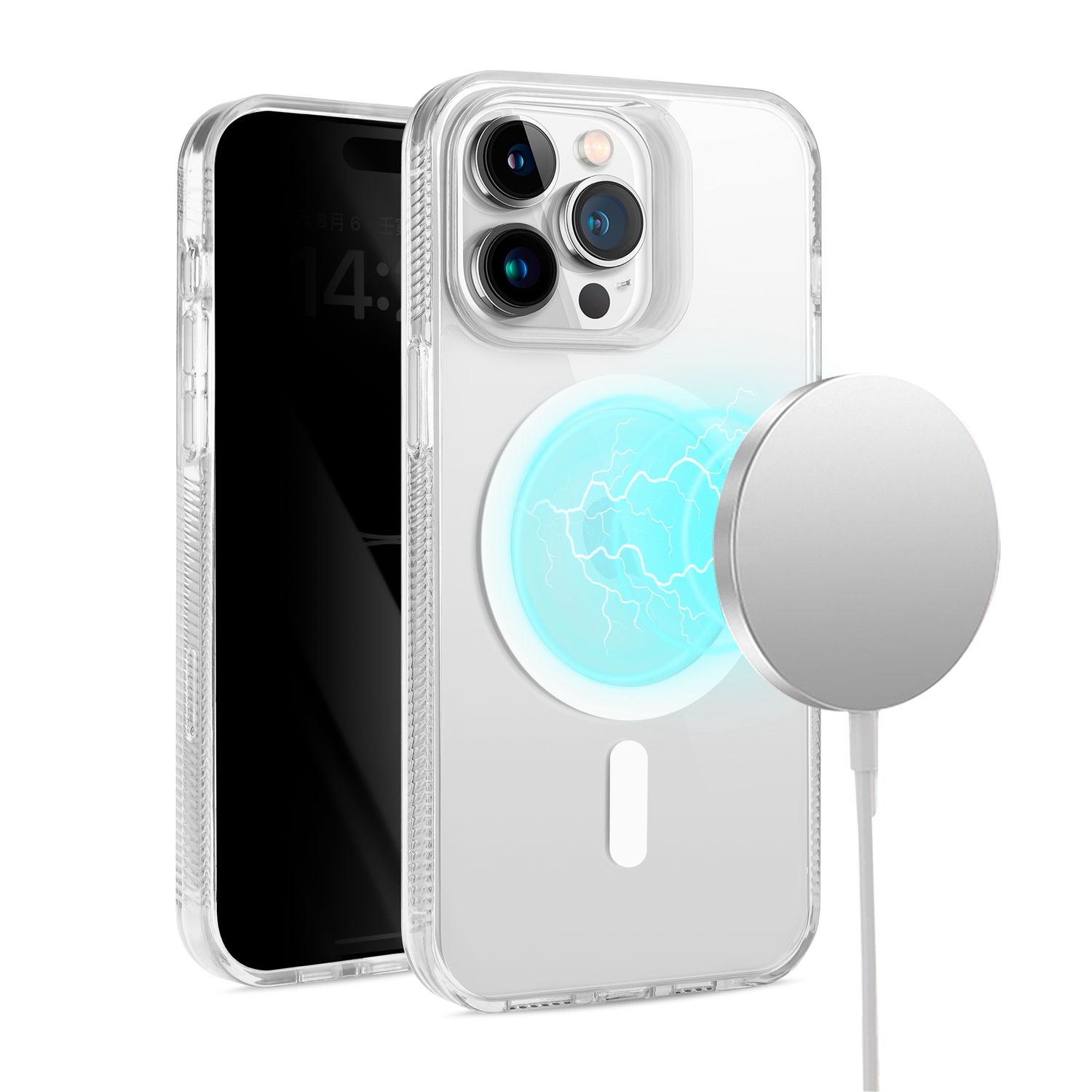 Für Apple iPhone 16e MagSafe Kompatibel Clean Hybrid Armor TPU Case Hülle - Bild 15 von 32