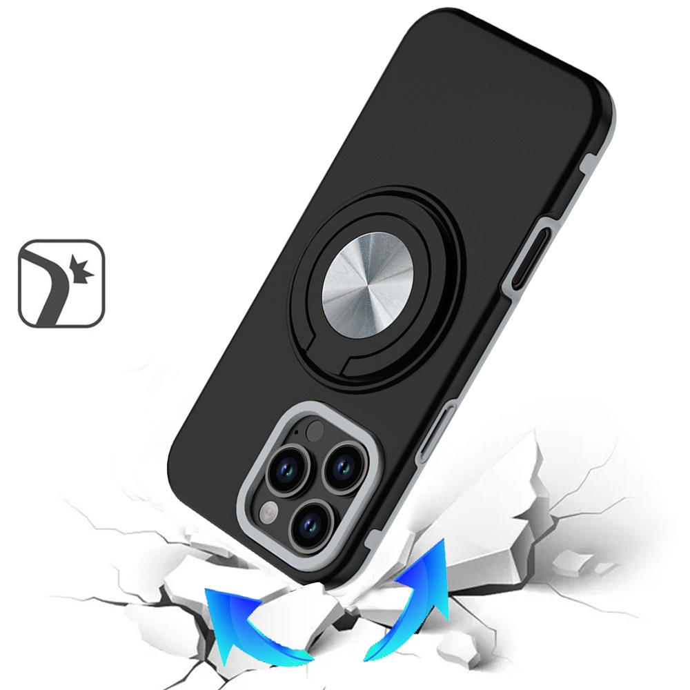 For Apple iPhone 16e Hybrid Case w/ Ring & Car Mount Case Cover - Picture 19 of 44