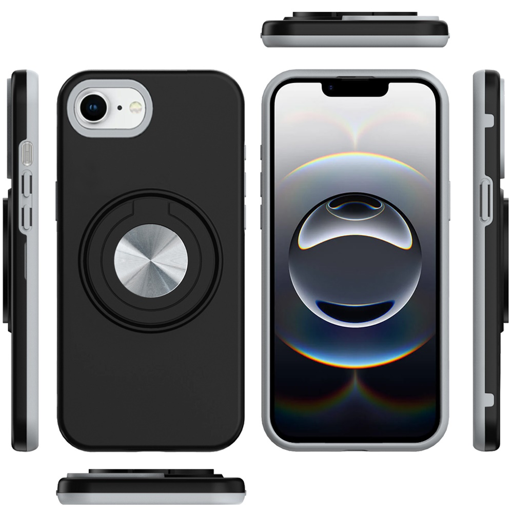 For Apple iPhone 16e Hybrid Case w/ Ring & Car Mount Case Cover - Picture 15 of 44