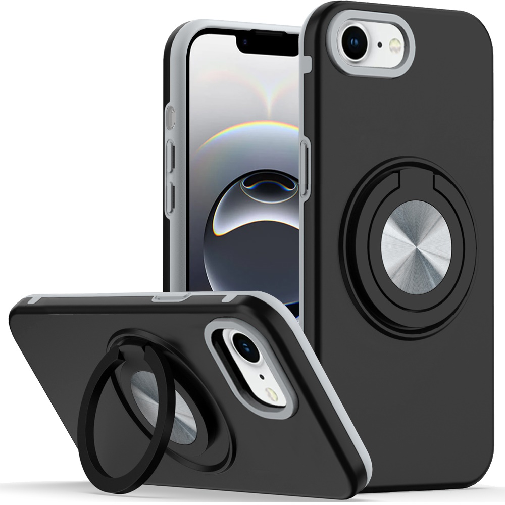 For Apple iPhone 16e Hybrid Case w/ Ring & Car Mount Case Cover - Picture 13 of 44