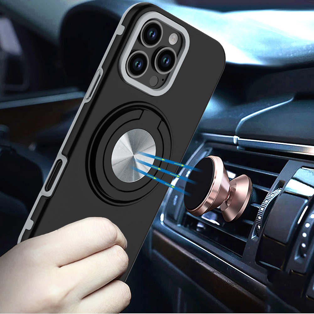 For Apple iPhone 16e Hybrid Case w/ Ring & Car Mount Case Cover - Picture 20 of 44
