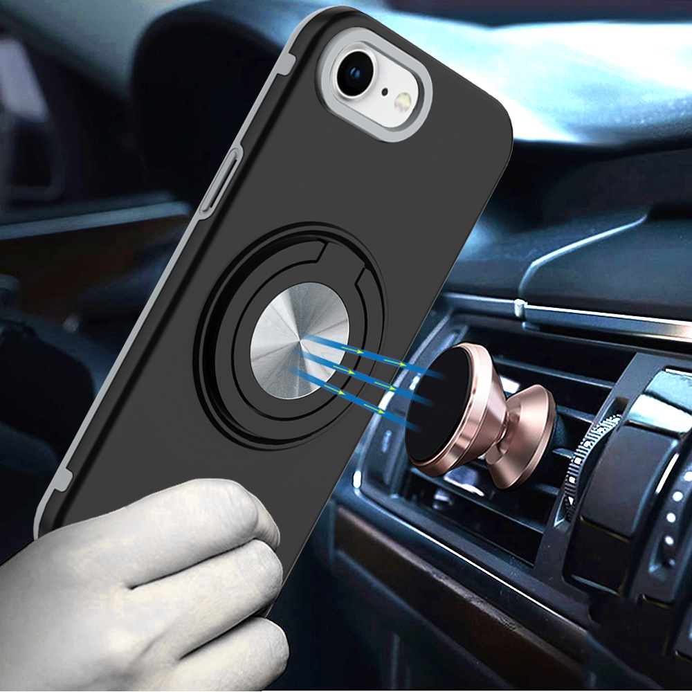 For Apple iPhone 16e Hybrid Case w/ Ring & Car Mount Case Cover - Picture 14 of 44