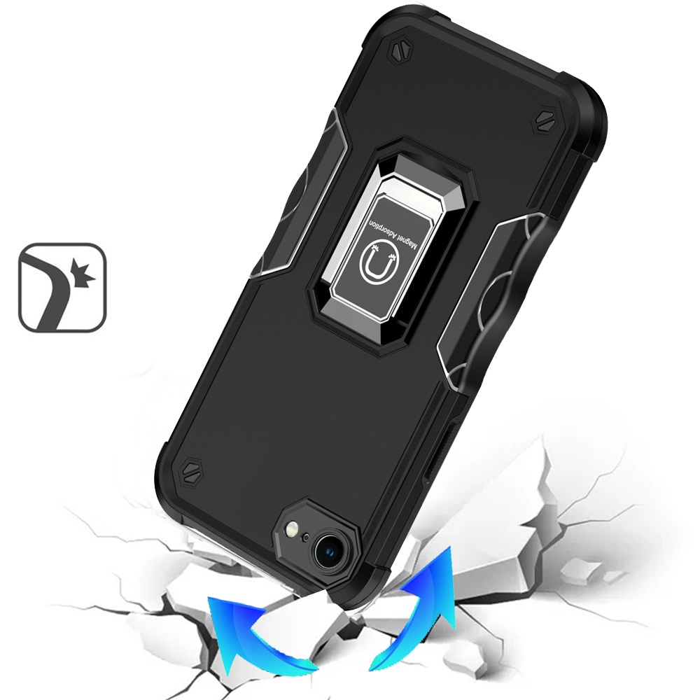 Für Apple iPhone 16e Hybrid mit Magnet Ring Halter Ständer Robust Case Hülle - Bild 12 von 91