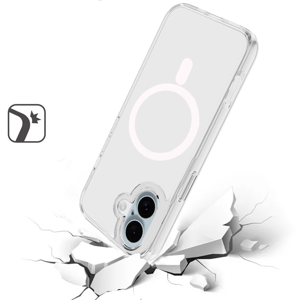 For Apple iPhone 16e MagSafe Compatible Clear TPU Rubber Hybrid Case Cover - Picture 18 of 39