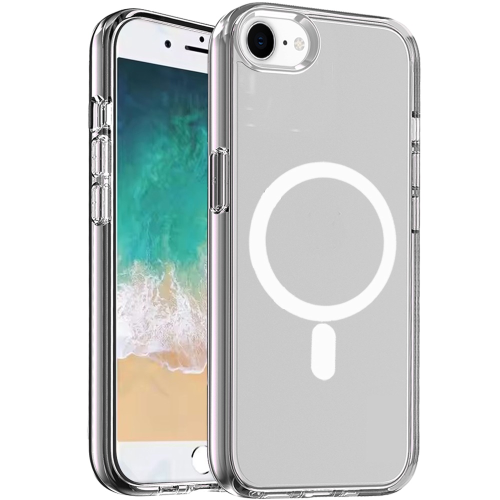 For Apple iPhone 16e MagSafe Compatible Clear TPU Rubber Hybrid Case Cover - Picture 30 of 39