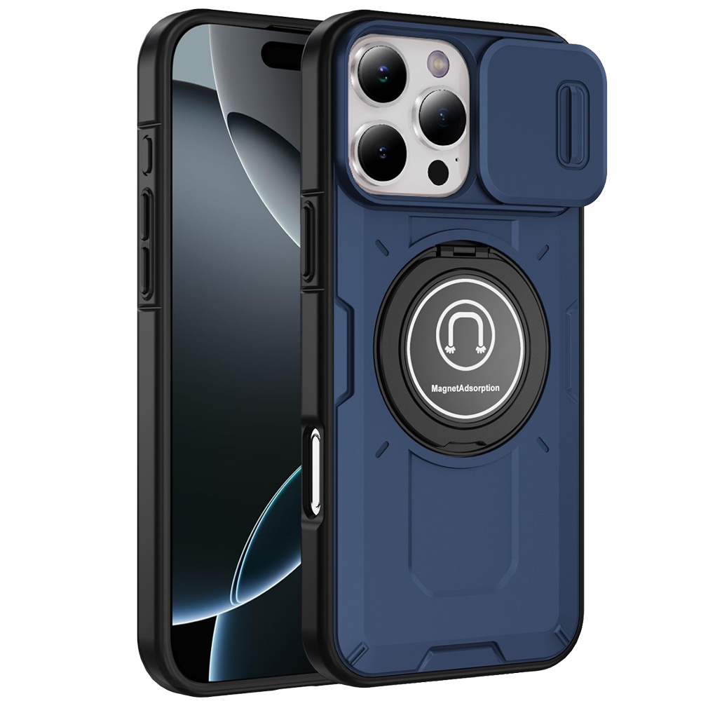 For Apple iPhone 16 Pro (6.3") Hybrid Ring Lens Cover w/ MagSafe Compatible Case - Picture 22 of 70