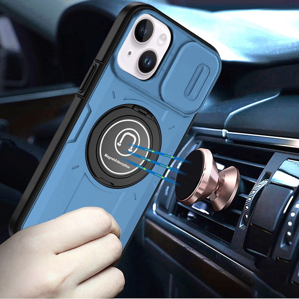 For Apple iPhone 16 Pro (6.3") Hybrid Ring Lens Cover w/ MagSafe Compatible Case - Picture 67 of 70
