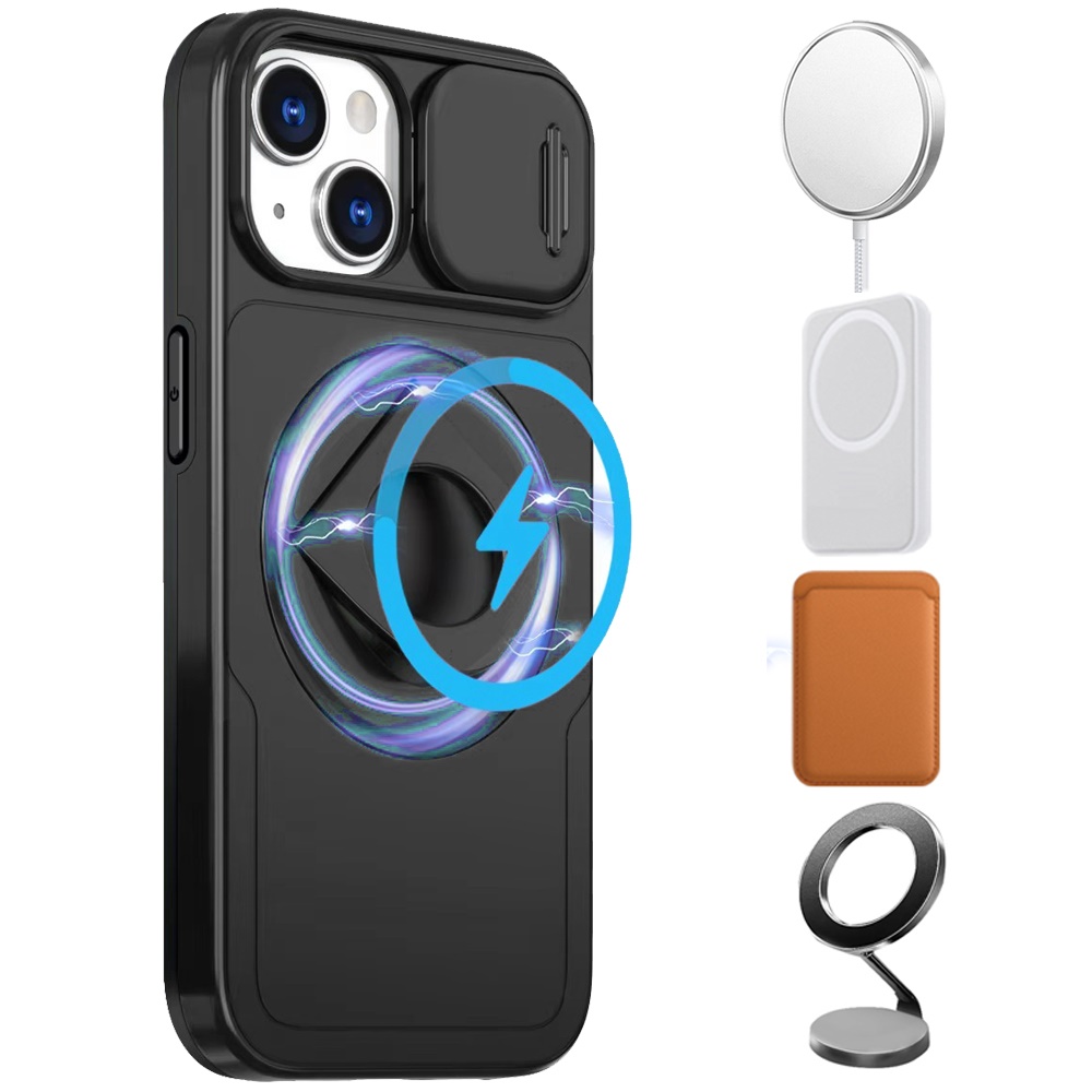 For Apple iPhone 16 Pro Full Coverage Camera MagSafe Compatible Ring Stand Case - Picture 16 of 40