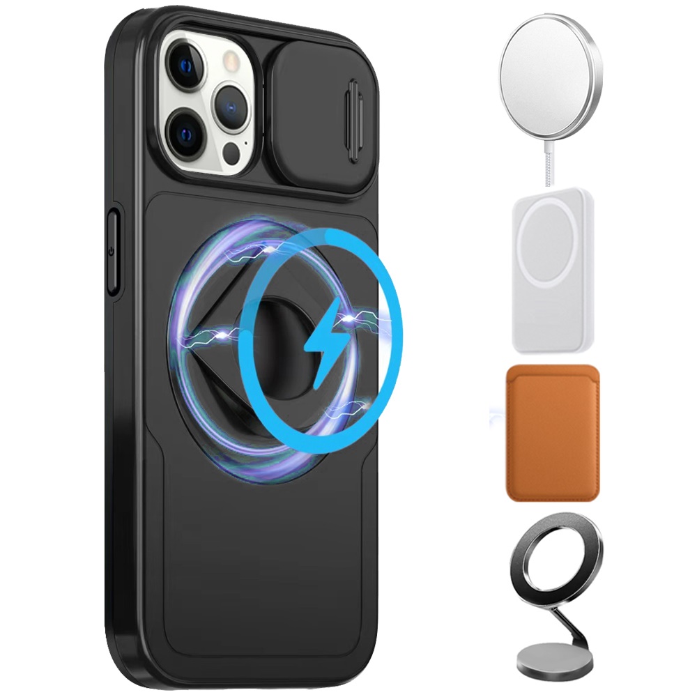 For Apple iPhone 16 Pro Full Coverage Camera MagSafe Compatible Ring Stand Case - Picture 12 of 40