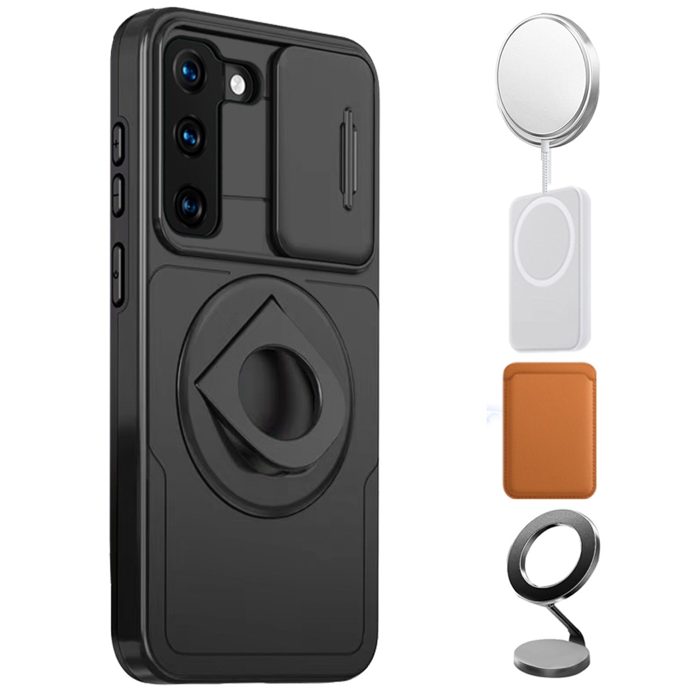 For Apple iPhone 16 Pro Full Coverage Camera MagSafe Compatible Ring Stand Case - Picture 20 of 40