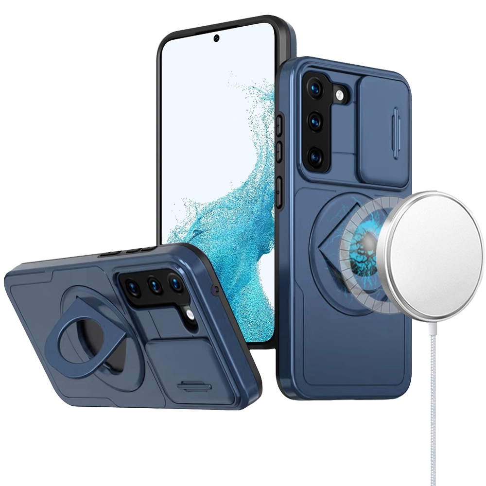 For Apple iPhone 16 Pro Full Coverage Camera MagSafe Compatible Ring Stand Case - Picture 39 of 40