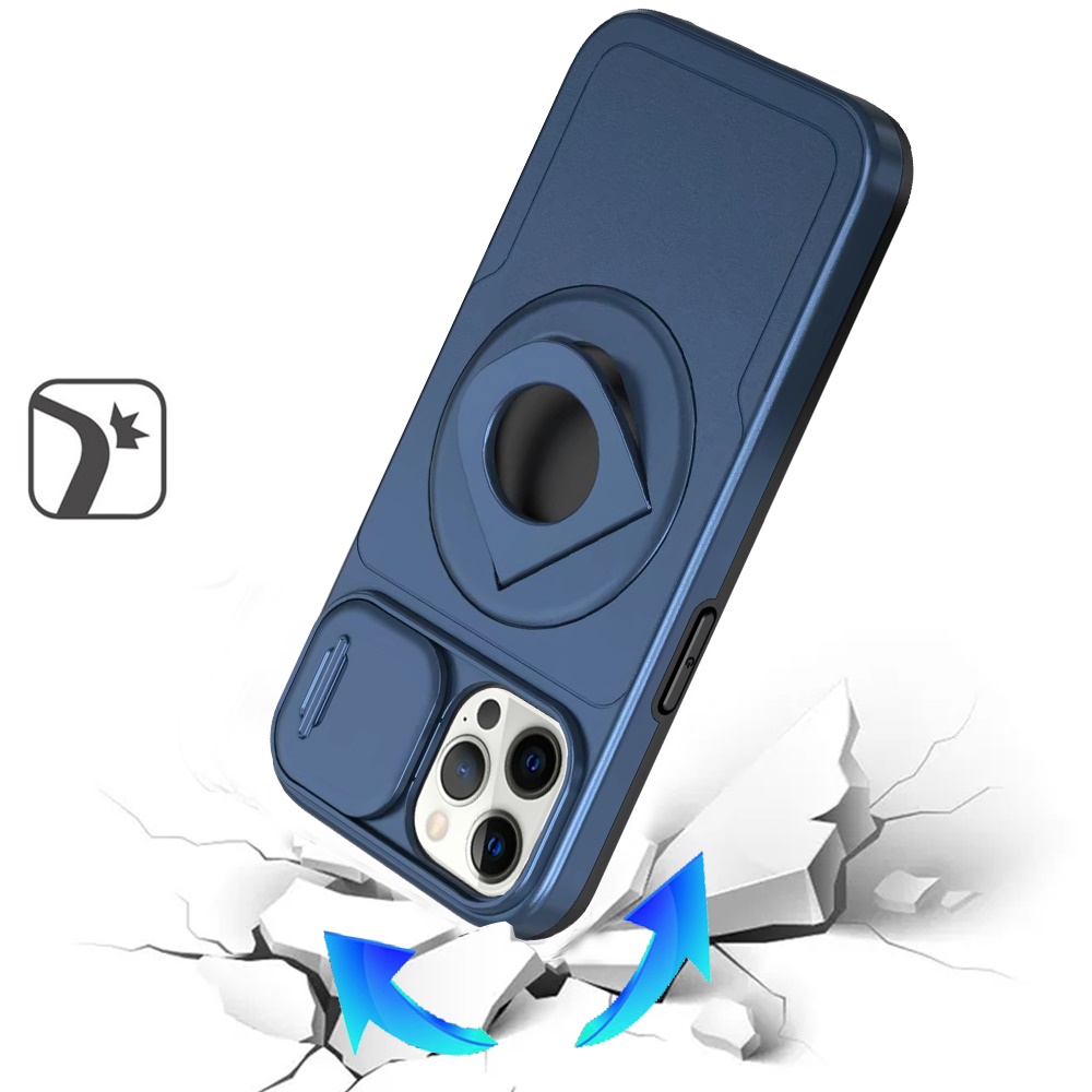 For Apple iPhone 16 Pro Full Coverage Camera MagSafe Compatible Ring Stand Case - Picture 34 of 40