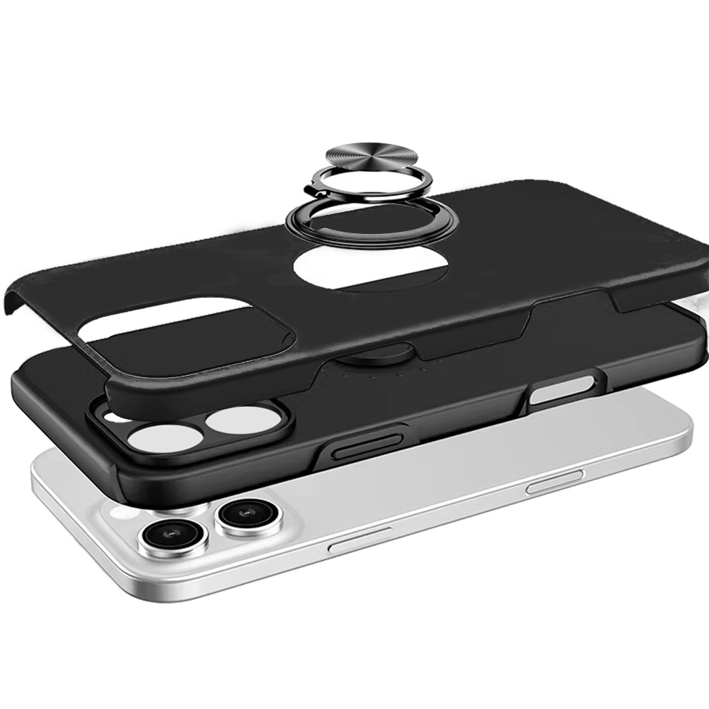 For Apple iPhone 16 Pro Hybrid Slim with Metal Invisible Ring Stand Case Cover - Picture 16 of 91