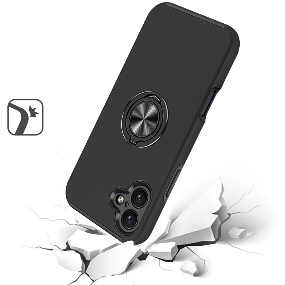 For Apple iPhone 16 Pro Hybrid Slim with Metal Invisible Ring Stand Case Cover - Picture 21 of 91