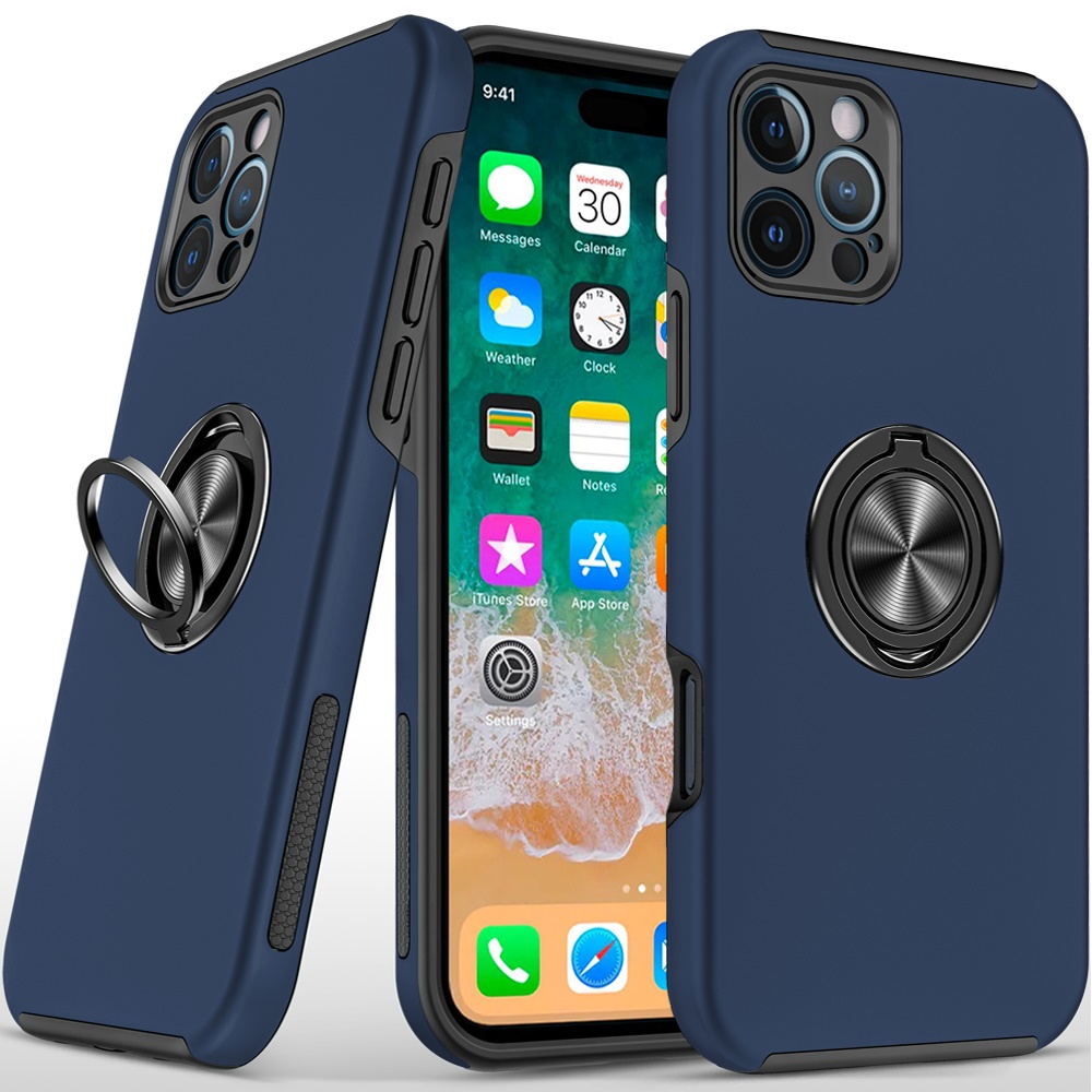 For Apple iPhone 16 Pro Hybrid Slim with Metal Invisible Ring Stand Case Cover - Picture 23 of 91