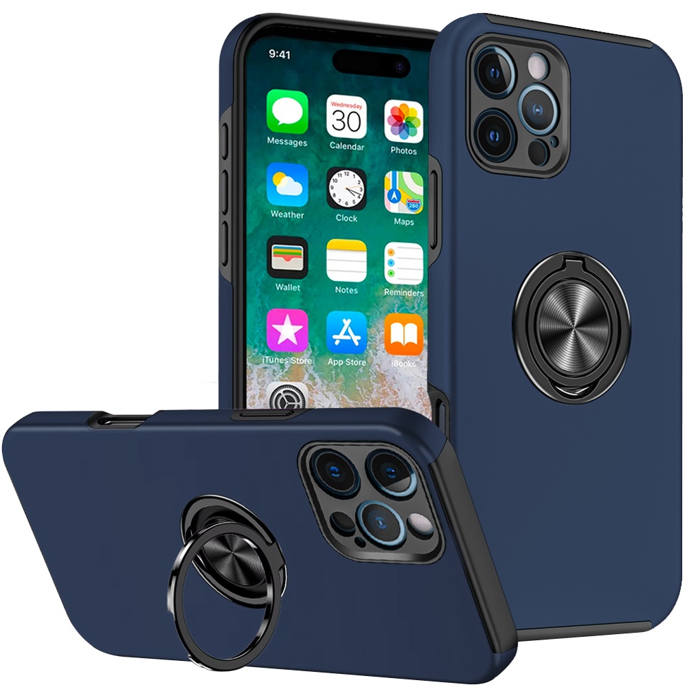 For Apple iPhone 16 Pro Hybrid Slim with Metal Invisible Ring Stand Case Cover - Picture 22 of 91