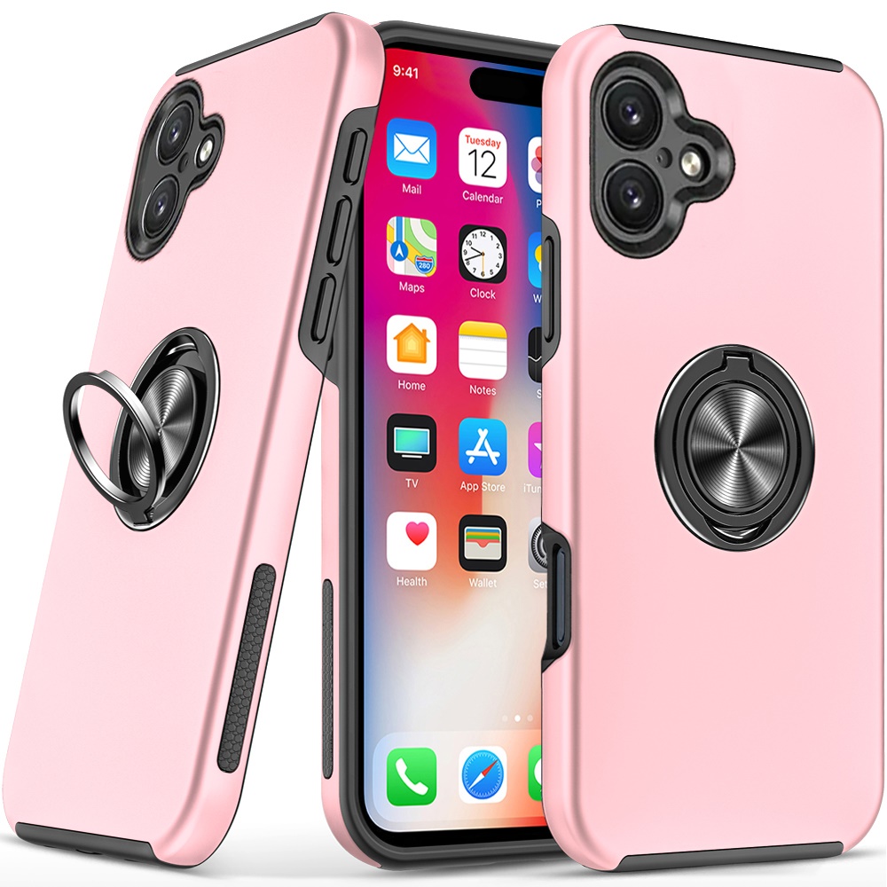 For Apple iPhone 16 Pro Hybrid Slim with Metal Invisible Ring Stand Case Cover - Picture 39 of 91