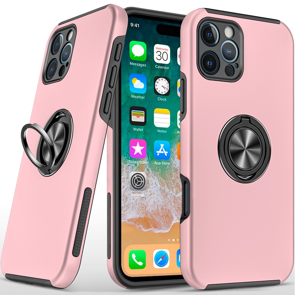 For Apple iPhone 16 Pro Hybrid Slim with Metal Invisible Ring Stand Case Cover - Picture 33 of 91
