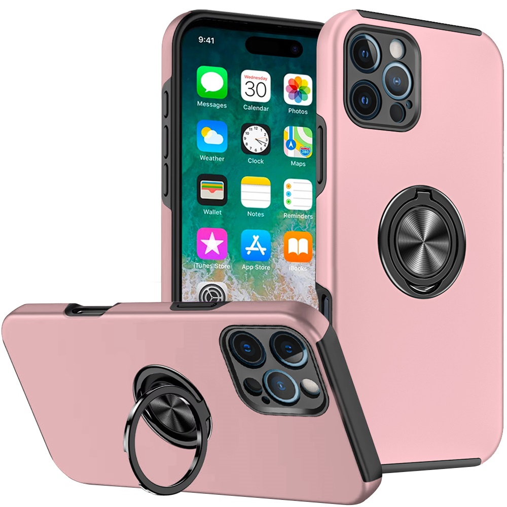 For Apple iPhone 16 Pro Hybrid Slim with Metal Invisible Ring Stand Case Cover - Picture 32 of 91