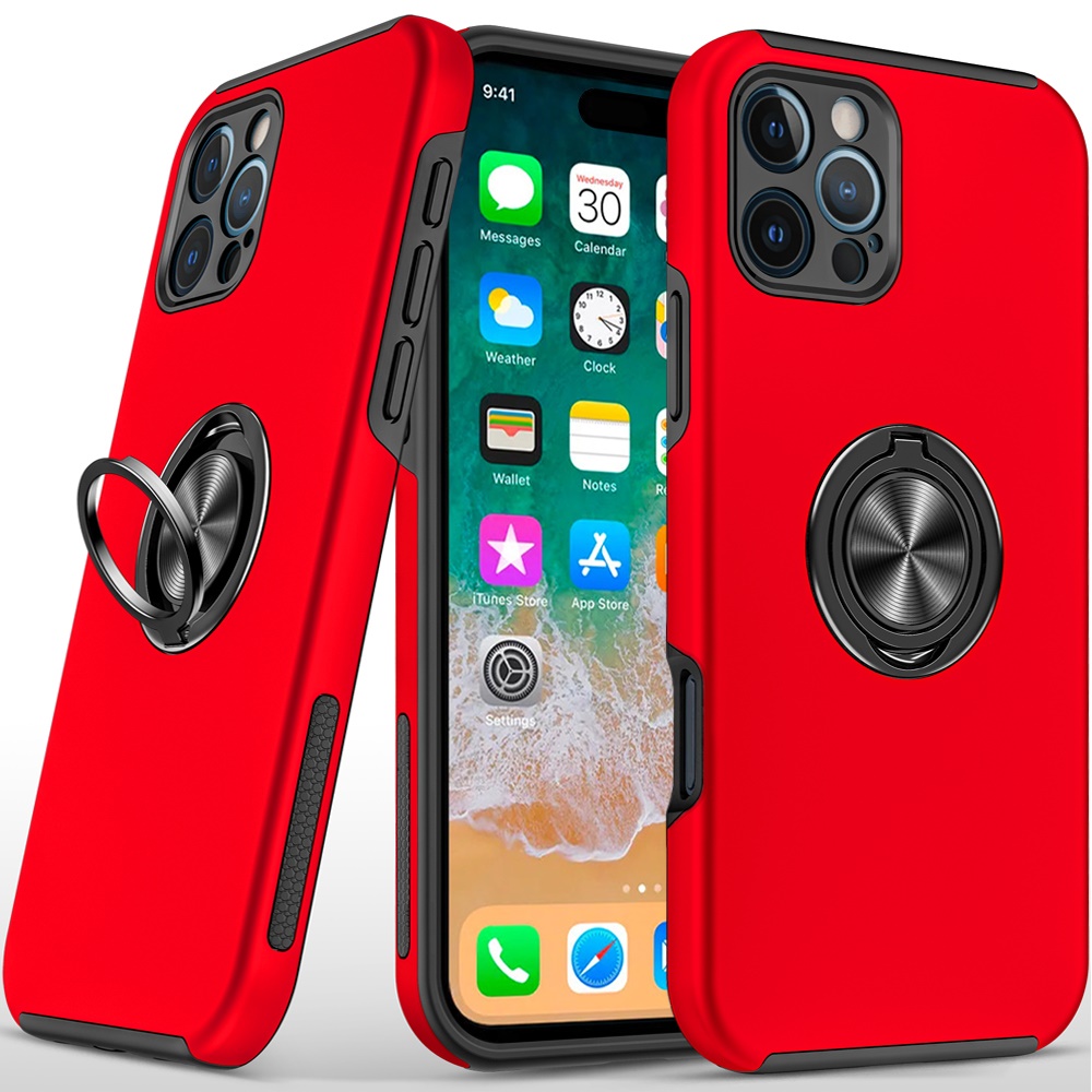 For Apple iPhone 16 Pro Hybrid Slim with Metal Invisible Ring Stand Case Cover - Picture 53 of 91